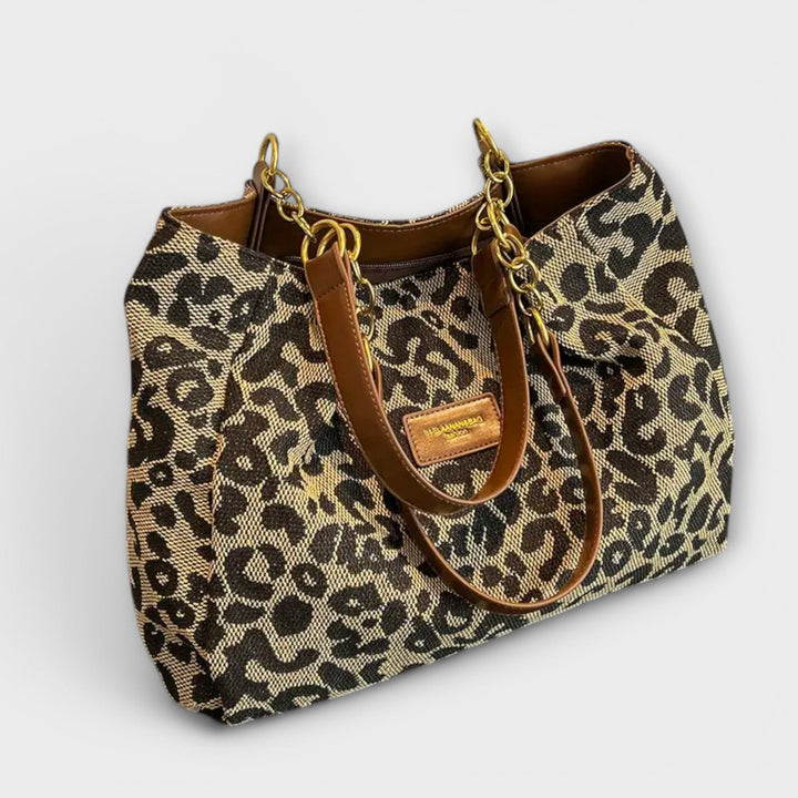 Tereza. - Plátěná taška s leopardím vzorem